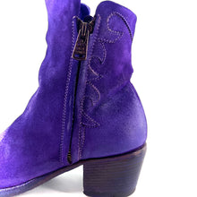 Load image into Gallery viewer, Boots Tiag Talon Trotteur en Cuir en Croûte Violet
