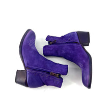 Load image into Gallery viewer, Boots Tiag Talon Trotteur en Cuir en Croûte Violet
