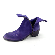 Load image into Gallery viewer, Boots Tiag Talon Trotteur en Cuir en Croûte Violet
