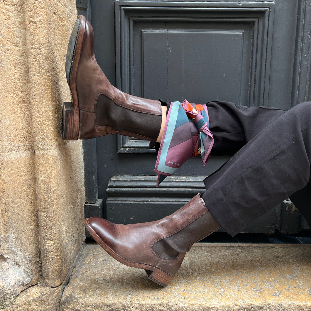 Chelsea Boots en Cuir Marron Foncé