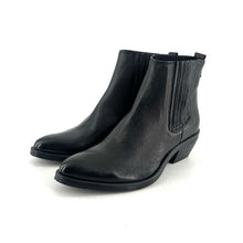 Load image into Gallery viewer, Boots Tiag Élastiquée en Cuir Noir
