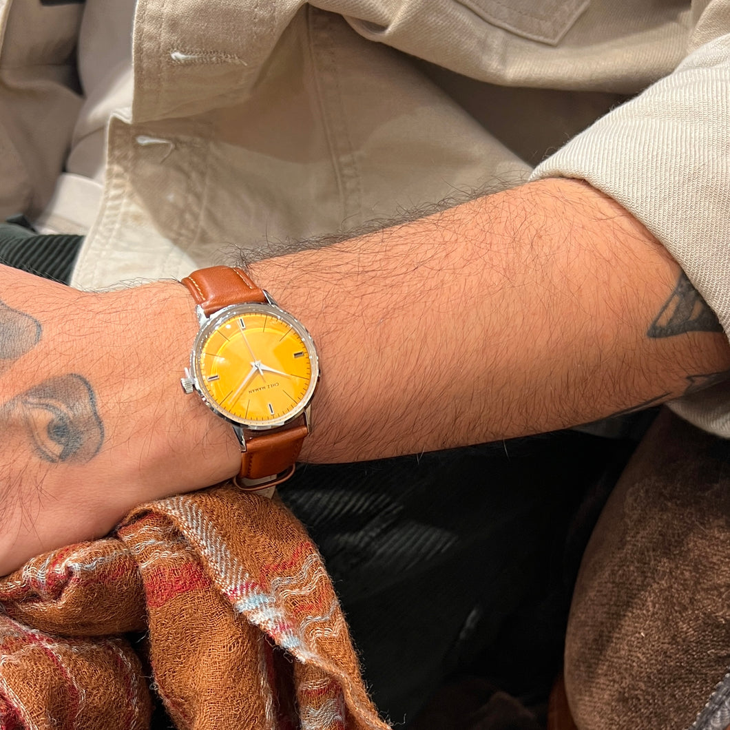 Montre TERTIO Yellow Brown