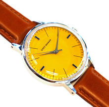 Load image into Gallery viewer, Montre TERTIO Yellow Brown
