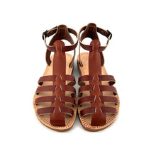 Charger l'image dans la galerie, Sandale Méduse JANA en Cuir Tannage Végétal Camel
