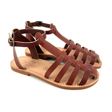 Charger l'image dans la galerie, Sandale Méduse JANA en Cuir Tannage Végétal Camel
