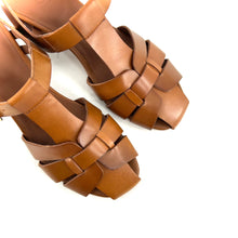 Charger l'image dans la galerie, Sandale Méduse Talon Trotteur en Cuir Camel
