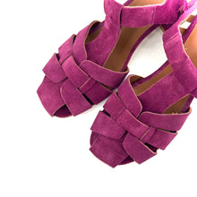 Charger l'image dans la galerie, Sandale Méduse Talon Trotteur en Daim Mauve

