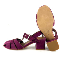 Charger l'image dans la galerie, Sandale Méduse Talon Trotteur en Daim Mauve
