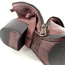 Charger l&#39;image dans la galerie, Boots Talon Trotteur Zippé Intérieur en Cuir Teak
