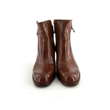 Charger l&#39;image dans la galerie, Boots Talon Trotteur Double Zip en Cuir Sughero
