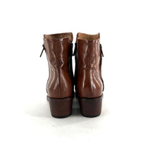 Charger l&#39;image dans la galerie, Boots Talon Trotteur Double Zip en Cuir Sughero
