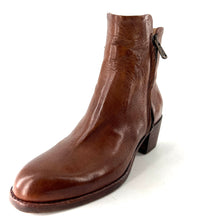 Charger l&#39;image dans la galerie, Boots Talon Trotteur Double Zip en Cuir Sughero
