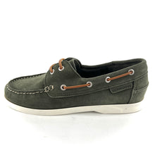 Charger l&#39;image dans la galerie, Chaussure Lacets SHORE BOAT en Daim Aloe
