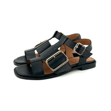 Load image into Gallery viewer, Sandale ROSILDA en Cuir Noir
