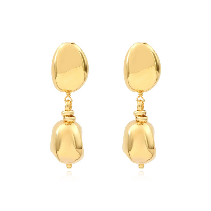 Boucle d'Oreille à Clips LOULOU en Métal Doré à l'Or Fin