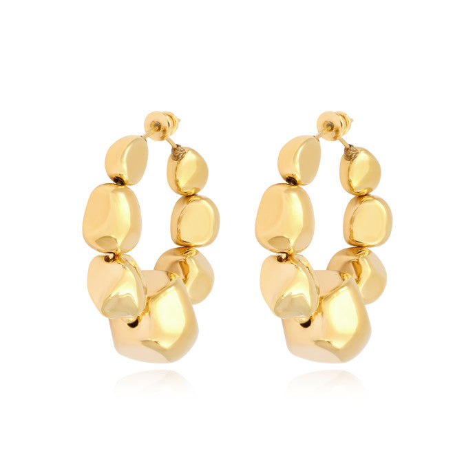 Créoles LOULOU en Métal Doré à l'Or Fin