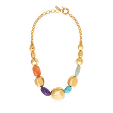 Charger l&#39;image dans la galerie, Collier LOULOU en Métal Doré et Pierres Multicolores
