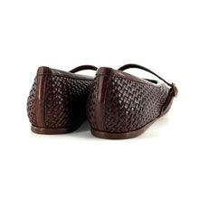 Load image into Gallery viewer, Ballerine en Cuir Tressé Cognac

