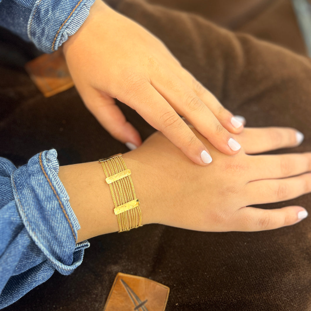 Manchette ADAMA 022 en Plaqué Or