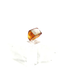 Charger l&#39;image dans la galerie, Large Bague en Acétate Tortoise et Agate Blanche Facettée Sertie Plaqué Or

