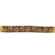 Load image into Gallery viewer, Bracelet en Maille Tissée en Vermeil et Pierres Semi Précieuses
