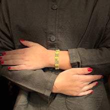 Load image into Gallery viewer, Bracelet GM en Maille Tissée en Vermeil et Pierres Semi Précieuses
