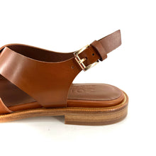 Charger l&#39;image dans la galerie, Sandale Brides Croisées en Cuir Camel
