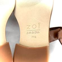 Load image into Gallery viewer, Sandale Double Bride en Cuir Camel
