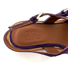 Charger l&#39;image dans la galerie, Sandale Double Bride en Daim Violet
