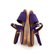 Charger l&#39;image dans la galerie, Sandale Double Bride en Daim Violet

