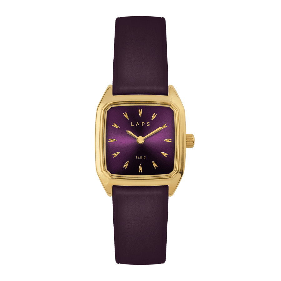 Mointre PRIMA Nova Aubergine Bracelet Cuir Aubergine