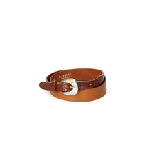 Load image into Gallery viewer, Ceinture LA BOSTON en Cuir Camel et Marron
