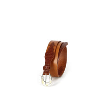 Load image into Gallery viewer, Ceinture LA BOSTON en Cuir Camel et Marron

