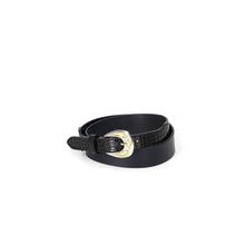 Load image into Gallery viewer, Ceinture LA BOSTON en Cuir Marine et Noir
