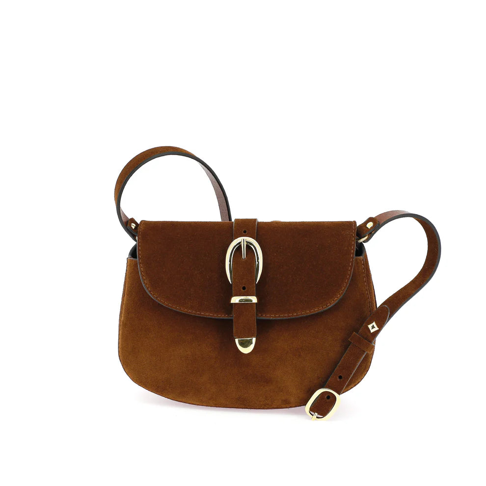 Sac le COURCY FRIEDA en Velours Chocolat