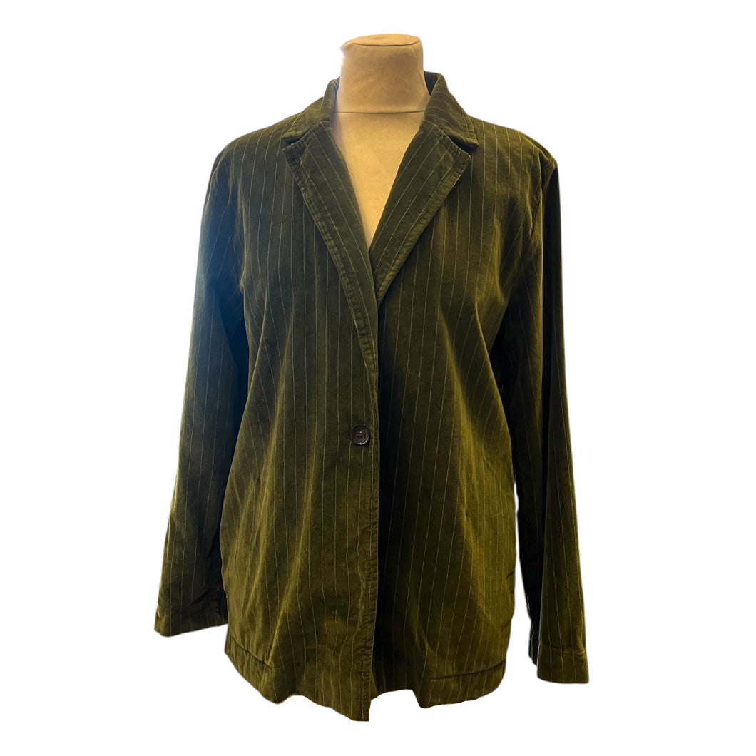 Veste SUD en Velours Vert Rayé