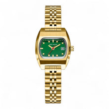 Charger l&#39;image dans la galerie, Montre MINI MAGNUM Gold Basil Green Bracelet Maille Dorée
