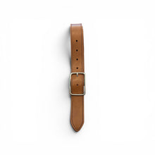 Load image into Gallery viewer, Ceinture Boucle Rectangulaire Vieil Argent en Cuir Cognac
