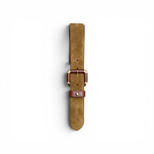 Charger l'image dans la galerie, Ceinture LA COULOMB en Velours Tobacco et Cuir Nutella
