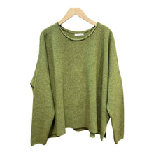 Charger l'image dans la galerie, Pull Col Rond Vert Acide 100% Laine de Yak
