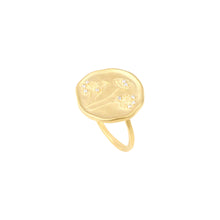 Load image into Gallery viewer, Bague POPPY en Plaqué Or et Zirconiums Blancs
