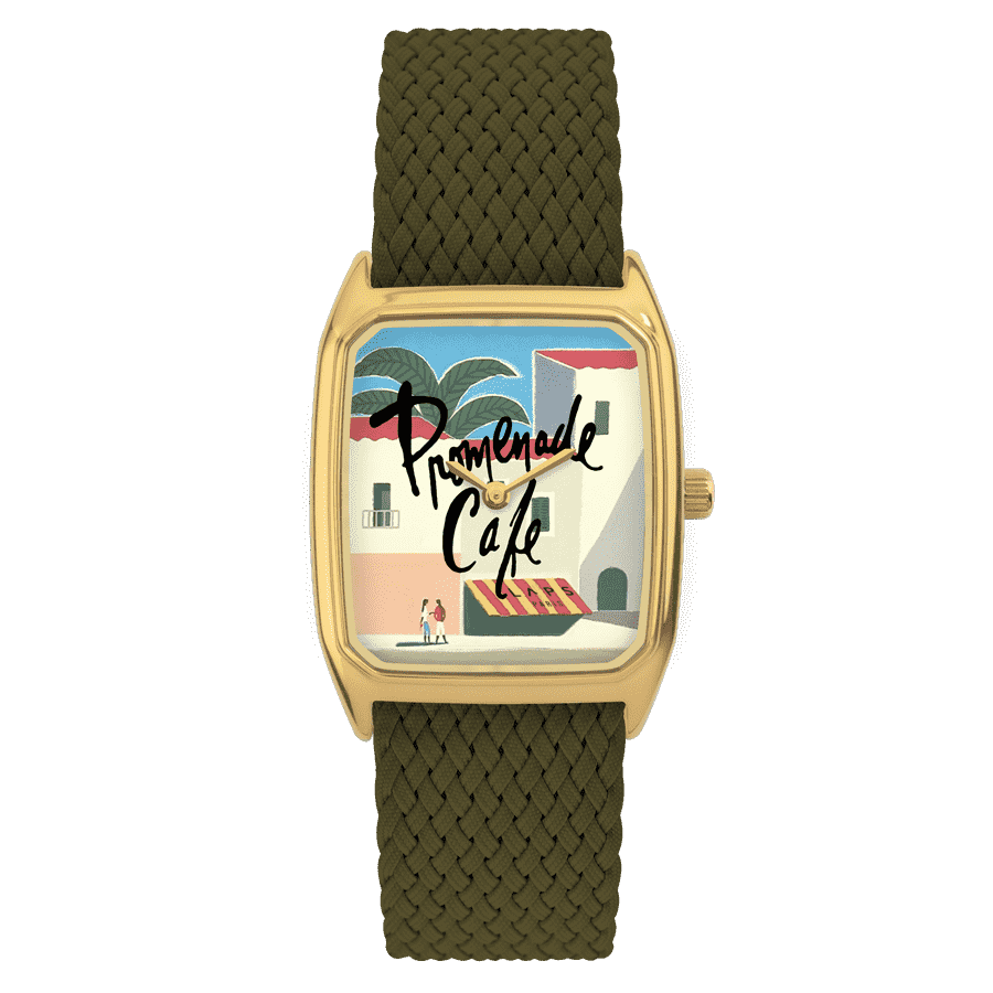 Montre RIVIERA Bracelet Perlon Kaki