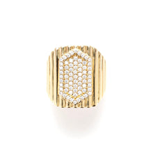 Load image into Gallery viewer, Bague DYNASTY en Plaqué Or et Zirconiums Blancs
