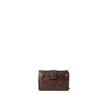 Load image into Gallery viewer, Portefeuille MM en Cuir Lavé Marron Foncé

