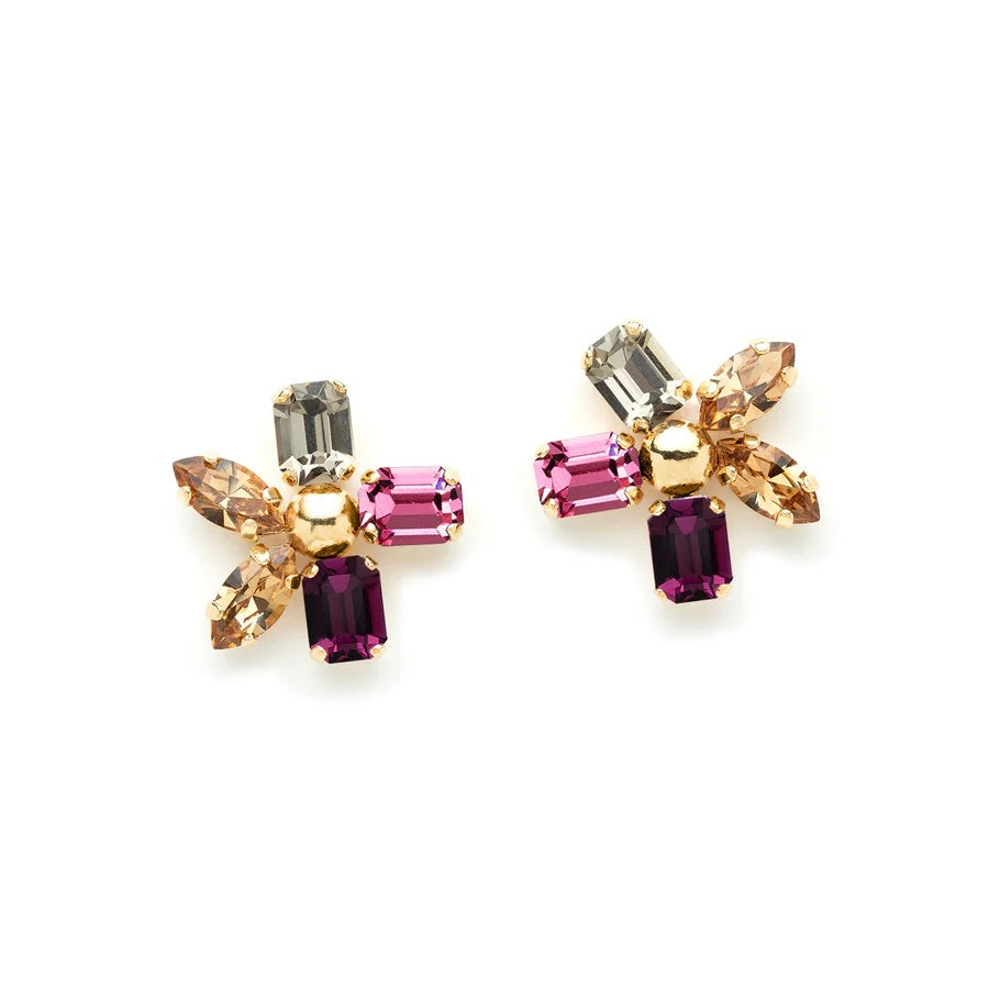 Boucles d'Oreilles STELLA L en Cristal Rose