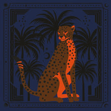 Load image into Gallery viewer, Carré de Soie CHETTHA &amp; PALMS Blue
