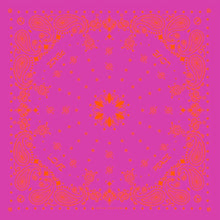 Charger l&#39;image dans la galerie, Bandana de Soie Pink / Paprika
