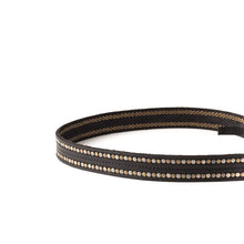 Load image into Gallery viewer, Ceinture en Cuir Noir et Clous Vieil Or et Argent
