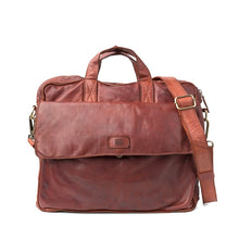 Load image into Gallery viewer, Cartable en Cuir Lavé Camel
