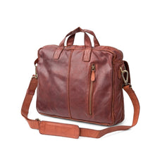 Load image into Gallery viewer, Cartable en Cuir Lavé Camel
